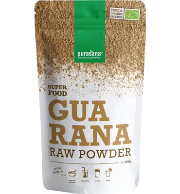 Purasana Guarana poeder/poudre vegan bio (100g) 100g