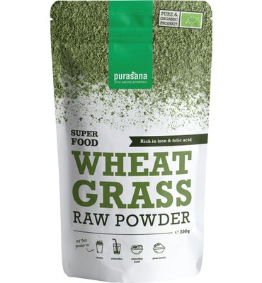 Purasana Tarwegras poeder/poudre herbe de ble vegan bio (200g) 200g