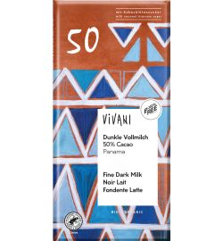 Vivani Vivani Chocolade melk donker 50% Panama bio (80g)