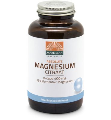 Mattisson Healthstyle Active magnesium citraat 400mg (180vc) 180vc