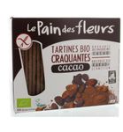 Le Pain des Fleurs Krokante bio crackers met cacao bio (160g) 160g thumb