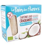 Le Pain des Fleurs Krokante bio crackers met kokos bio (150g) 150g thumb