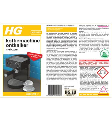 HG Koffiemachine ontkalker melkzuur (500ml) 500ml
