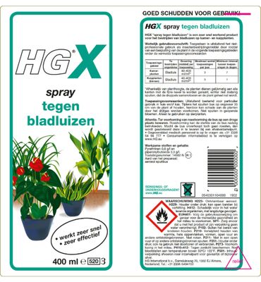 HG X spray tegen bladluizen (400ml) 400ml