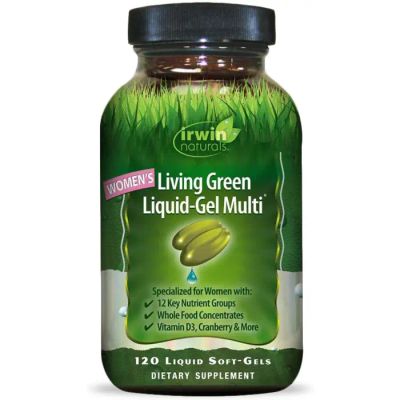 Irwin Naturals Living green liquid gel multi for women (120sft) 120sft