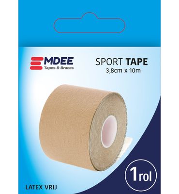 Emdee Sport tape 3.8cm x 10m huidkleur (1st) 1st