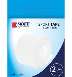 Emdee Emdee Sport tape 2.5 cm x 10 meter wit (2ST)
