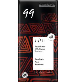Vivani Vivani Chocolade puur delicaat 99% Panama bio (80g)