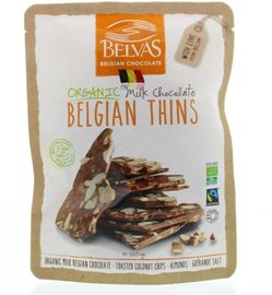 Belvas Belvas Thins melk kokos amandel bio (120g)