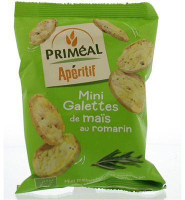Priméal Aperitive mini maiscrackers olijf rozemarijn bio (50g) 50g