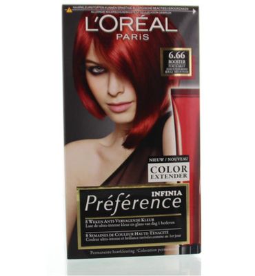 L'Oréal Feria preference 6.66 pure scarlett power (1set) 1set
