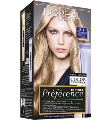 L'Oréal Preference 8.1 copenahague licht asblond (1set) 1set