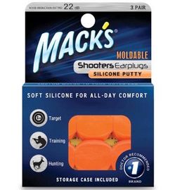 Macks Macks Shooters moldable earplugs orange (3paar)
