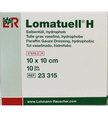 Lomatuell H gaasverband 10cm x 10cm (10st) 10st