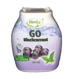 Stevija SteviJa Stevia limonadesiroop go blackcurrant (40ml)