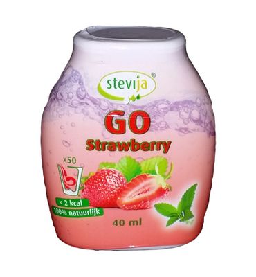 SteviJa Stevia limonadesiroop go strawberry (40ml) 40ml