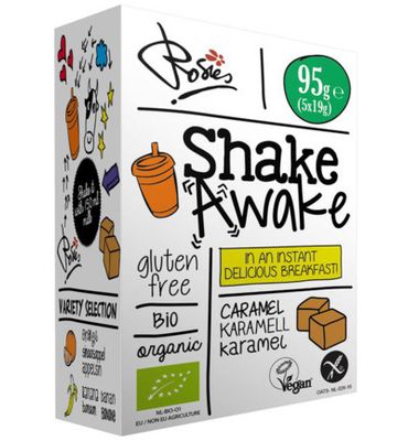 Rosies Shake awake caramel 19 gram bio (5x19g) 5x19g