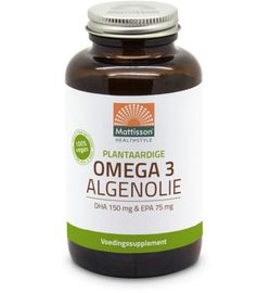 Mattisson Healthstyle Mattisson Healthstyle Vegan omega 3 algenolie DHA 150mg EPA 75mg (120vc)