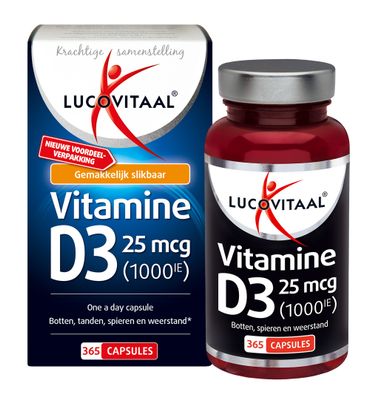 Lucovitaal Vitamine D3 25mcg (365ca) 365ca