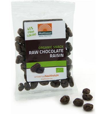 Mattisson Healthstyle Rozijnen snack raw choco 35 gram (10x35g) 10x35g