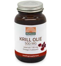 Mattisson Healthstyle Mattisson Healthstyle Krill olie omega 3 500mg (60ca)