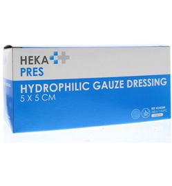 Hekapres Hekapres Hydrofiel gaaskompres 5 x 5 steriel (100st)