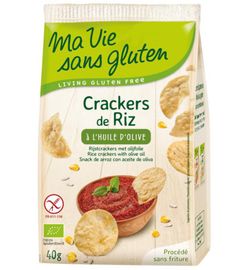 Ma Vie Sans Gluten Ma Vie Sans Gluten Rijstcrackers met olijfolie glutenvrij bio (40g)