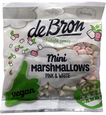 De Bron Mini Marshmellow - pink & white - vegan (75g) 75g