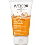 Weleda Kids 2-in-1 shampoo & bodywash blije sinaasappel (150ml) 150ml thumb