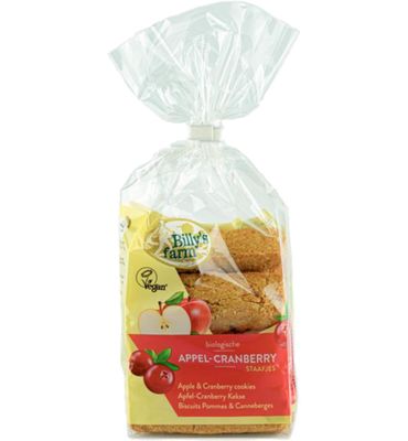 Billy's Farm Appel cranberry staafjes bio (175g) 175g