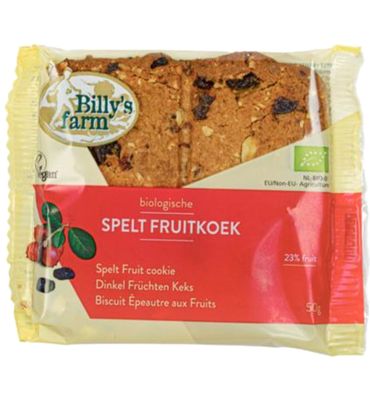 Billy's Farm Spelt fruitkoek bio (50g) 50g
