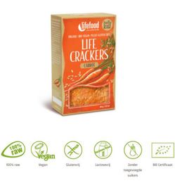 Lifefood Lifefood Life crackers wortel bio (80g)