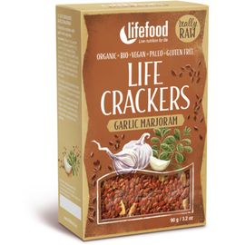 Lifefood Lifefood Life crackers knoflook marjolein bio (90g)