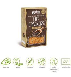 Lifefood Lifefood Life crackers chia lijnzaad bio (80g)