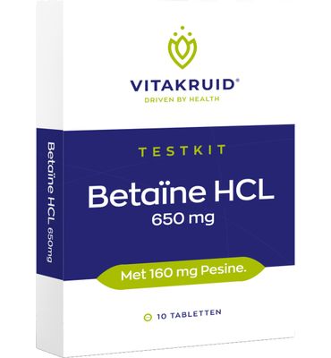 Vitakruid Betaine HCL 650 mg & pepsine 160 mg testkit (10tb) 10tb