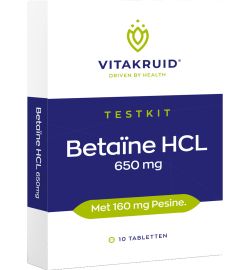 Vitakruid Vitakruid Betaine HCL 650 mg & pepsine 160 mg testkit (10tb)