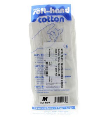 Softhand Verbandhandschoen soft cotton M 12 (5paar) 5paar