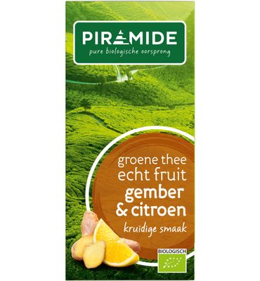 Piramide Groene thee met gember en citroen bio (20st) 20st