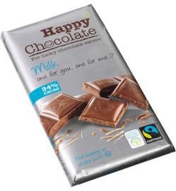Happy Chocolate Happy Chocolate Chocolate melk 34% bio (180g)