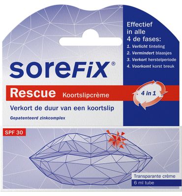 SoreFix Rescue koortslipcreme tube (6ml) 6ml