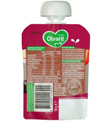 Olvarit Smoothie bosvruchten yoghurt 12M866 (90g) 90g