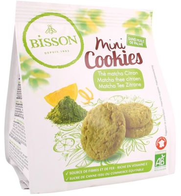Bisson Mini cookies matcha thee citroen bio (120g) 120g
