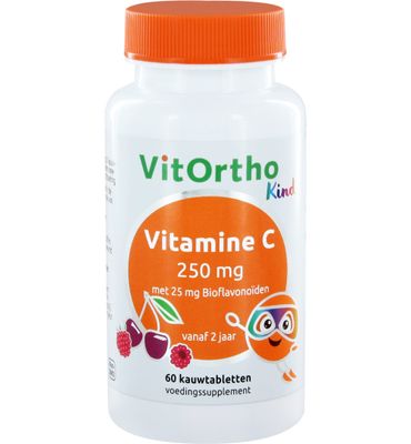 VitOrtho Vitamine C 250 mg met 25 mg bioflavonoiden (kind) (60kt) 60kt