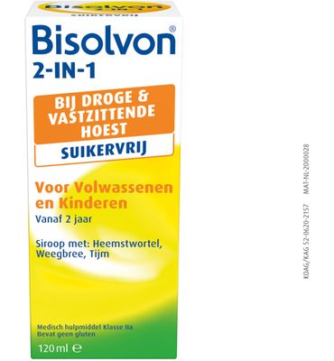 Bisolvon Drank 2-in-1 suikervrij (120ml) 120ml