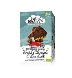 Farm Brothers Farm Brothers Chocolade met zeezout koekjes bio (150g)