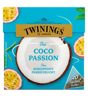 Twinings Zwarte thee kokosnoot passievrucht (20st) 20st