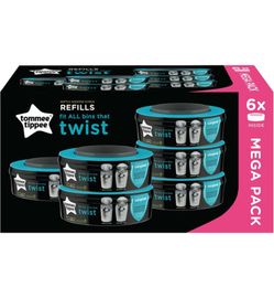 Tommee Tippee Tommee Tippee Sangenic twist & click cassette 6 pack (6st)