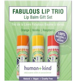 Human+Kind Human+Kind Lipbalm trio verpakking vegan (3st)