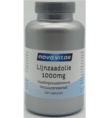 Nova Vitae Lijnzaadolie 1000 mg puur (flaxseed oil) (120ca) 120ca