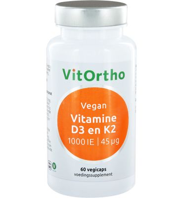 VitOrtho Vitamine D3 1000IE K2 45mcg vegan (60vc) 60vc